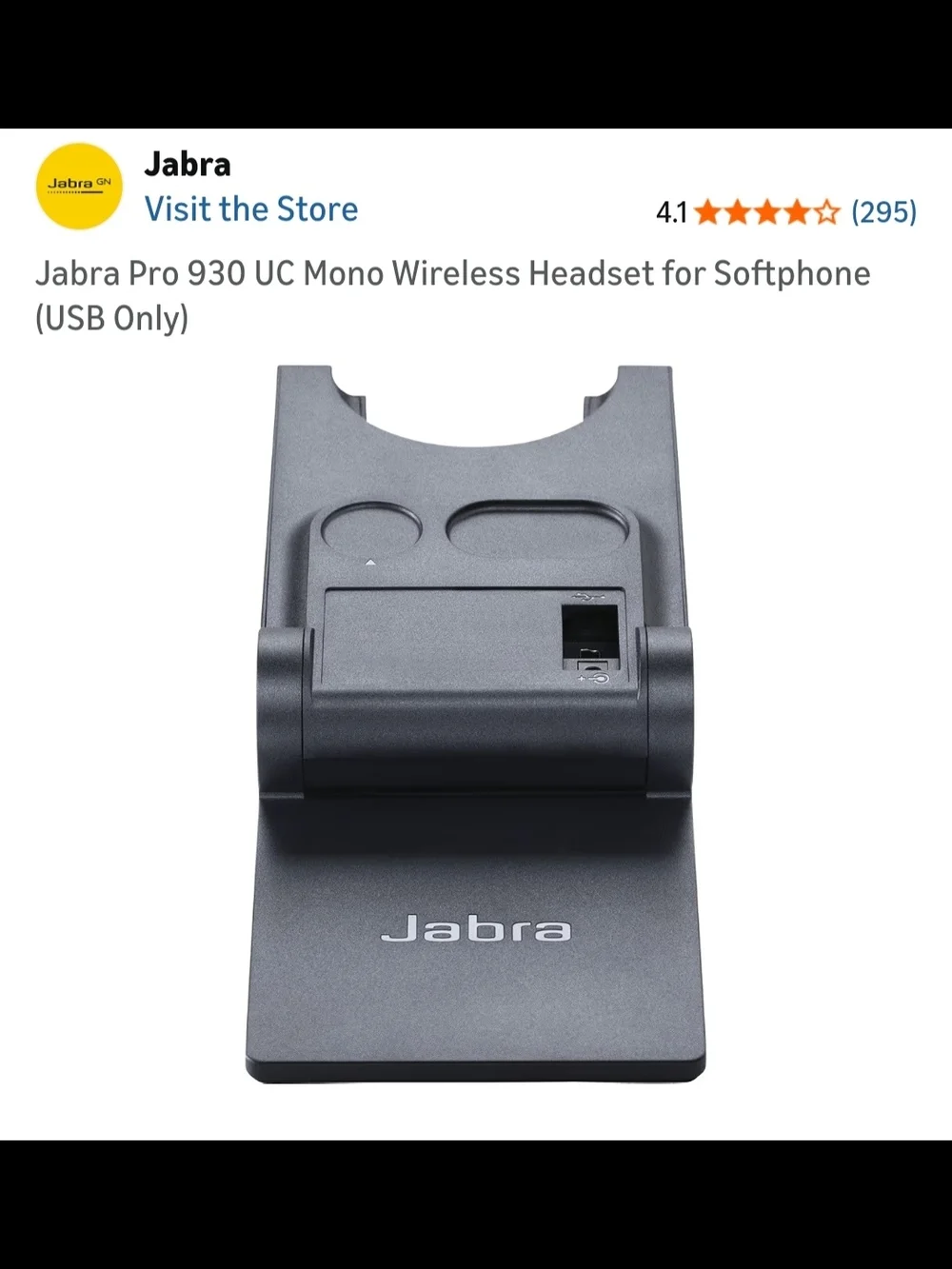 Jabra Pro 930 UC Mono Wireless Headset for Softphone (USB Only)